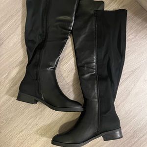 Lane Bryant Faux Leather Wide Calf Riding Boots